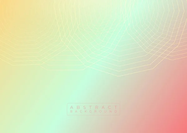 Moderne abstrait coloré pastel art style ligne cercle lueur lumière — Image vectorielle