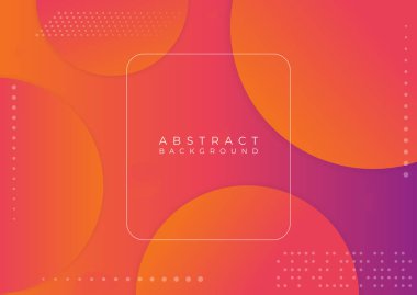 Soyut modern geometrik yuvarlak şekil tasarımı renkli ve yarım ton