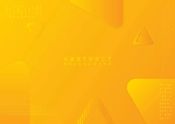 Triángulo abstracto fondo colorido amarillo línea estilo moderno — Vector de stock