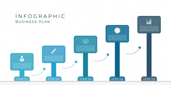 Monitor Infográficos Crescer Design Para Planejar Seu Negócio Ilustração Vetorial — Vetor de Stock