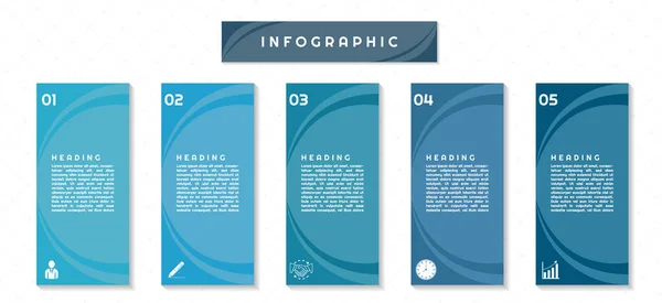 Design Forma Quadrada Geométrica Infográfica Cor Azul Estilo Legal Para — Vetor de Stock