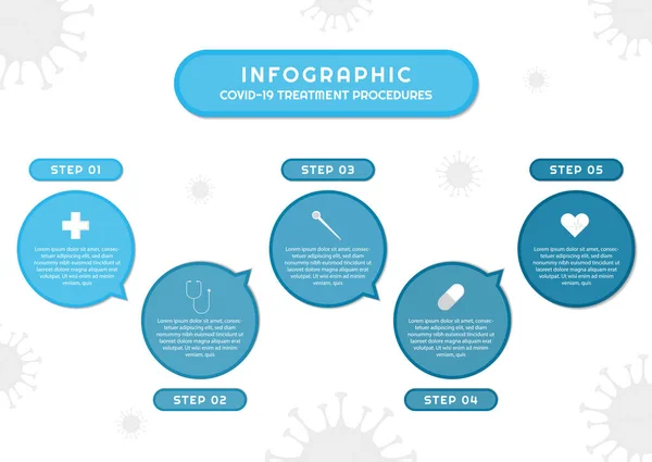 Infografía Círculo Forma Diseño Médico Estilo Saludable Coronavirus Concepto Ilustración — Vector de stock