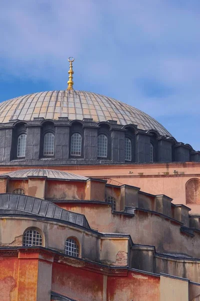 Face Arrière Hagia Sophia Istanbul Turquie Détail Architectural Dôme Principal — Photo