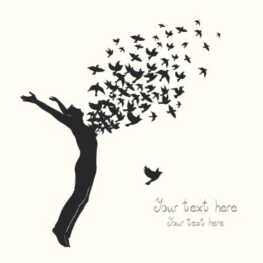 adam içinde kuşlar