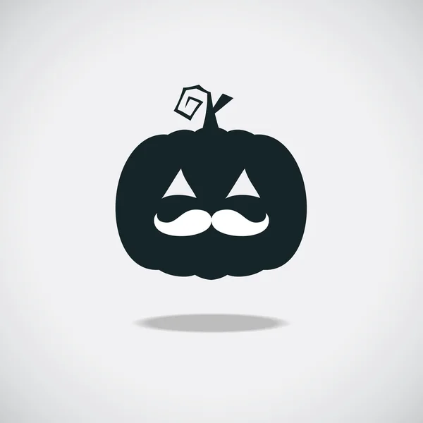 Logo with black pumpkin — Stock Vector