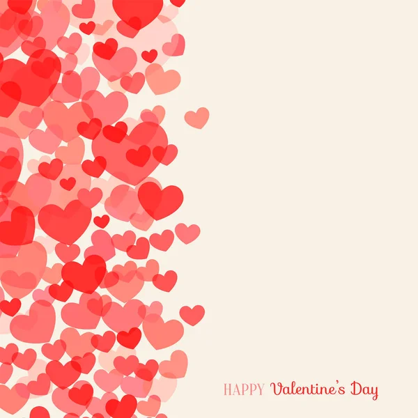 Valentine's card with hearts — Stock Vector