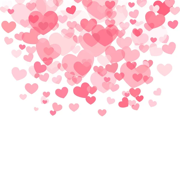 Tarjeta de San Valentín con corazones — Vector de stock