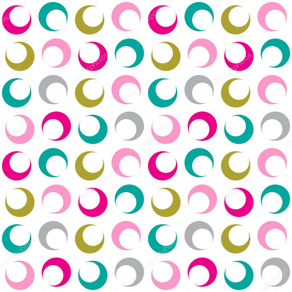 Seamless geometric circles pattern