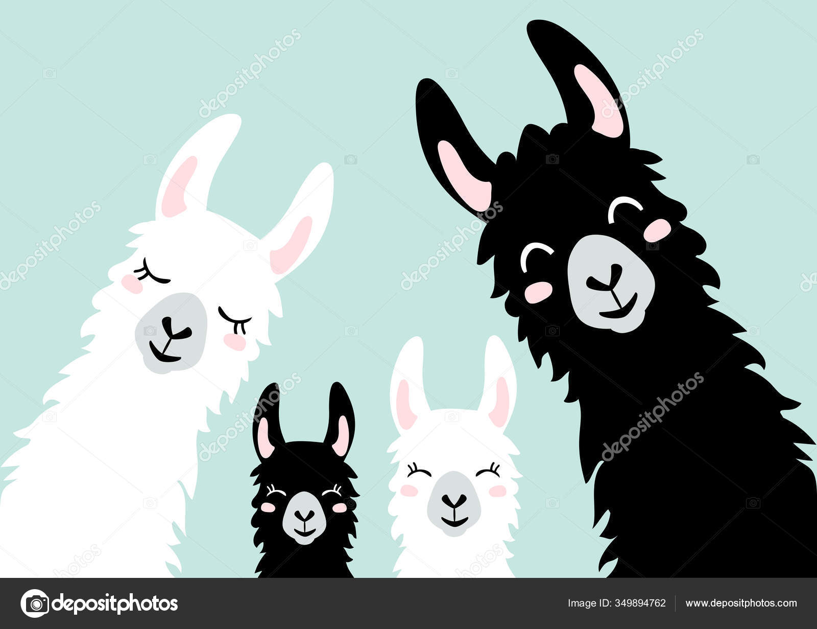 Vetores de Llamas Ou Alpacas Coloridos Bonitos Do Estilo Dos Desenhos  Animados Com O Poncho Com Cacto E Jogo Mexicano Da Ilustração Do Abanador  Do Rumba e mais imagens de Sticker 