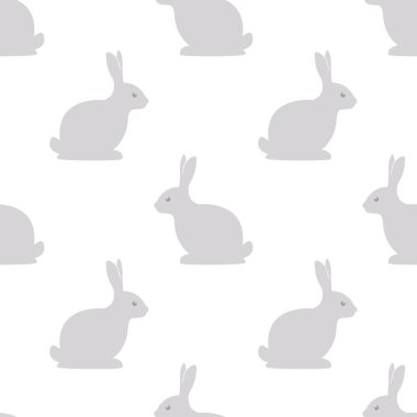Tavşanlı kusursuz desen. Kağıt, tekstil baskısı, sayfa doldurma için grafik tasarımı 