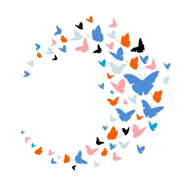 Ilustración Creativa Con Mariposas Brillantes Ilustración Vectorial — Vector de stock