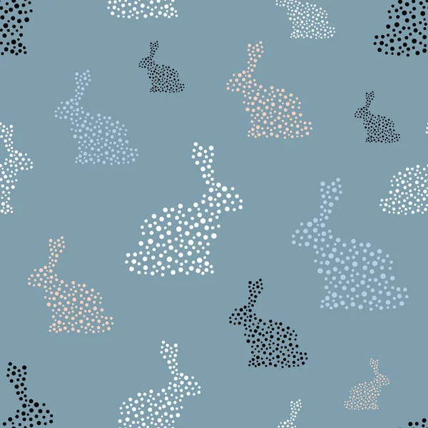 Бесшовный Рисунок Зайцами Графический Дизайн Бумаги Текстильной Печати Заполнения Страниц — стоковый вектор