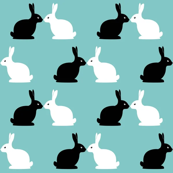 ウサギとのシームレスなパターン テキスタイルプリント ページフィルのグラフィックデザイン — ストックベクタ