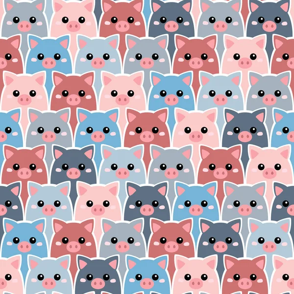 Pig Seamless Pattern Vector Background Can Used Wallpaper Cover Fills — Stock Vector