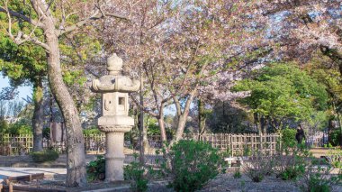 Hymeji Kalesi Bahçesi, kiraz çiçekleri, Hymeji, Kobe, Japonya, 19 Nisan