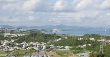 Japonya 'daki Yonashiro yahira Okinawa manzarası. 20-1-20