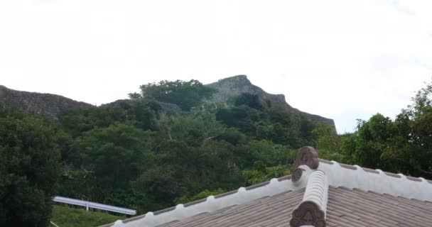 Katsuren Castle Okinawa Japan Het Kasteel Werd Uitgeroepen Tot Unesco — Stockvideo