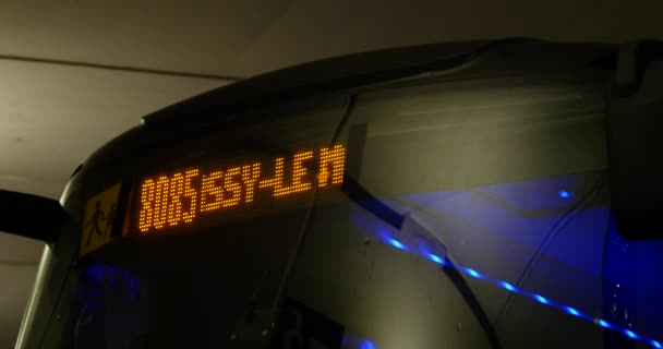 Editorial Shot of french national bus coaches parked in bercy station Paris, France, 5.2.2020 — 비디오