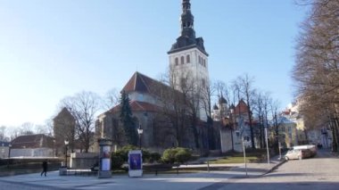 St. Nicholas Kilisesi 9.2.2020 Tallinn, Estonya Niguliste kirik, balıkçı ve denizcilerin koruyucusu Aziz Nicholas 'a adanmış bir ortaçağ eski kilisesidir..