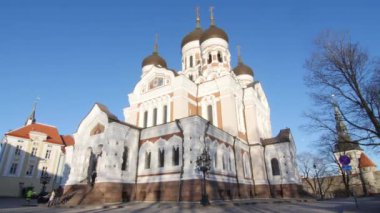 Alexander Nevsky Katedrali Tallinn, Estonya 9.2.2020 Tallinn 'in Kalbi, Alexander Nevsky Katedrali güzel bir mimari eseridir. Başkentteki en büyük Rus Ortodoks katedralidir.