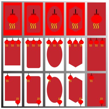 dijital sosyal medya hikaye tasarımı. Çin tarzı afişler, promosyonlar ve fotoğraf çerçeveleri için.