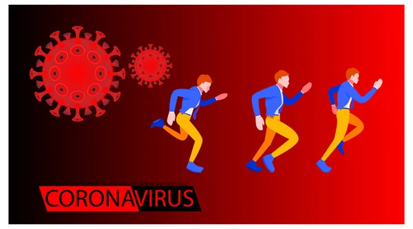 Coronavirus Banner Awareness Alert Spread Disease Symptoms Preventive Measures Corona — Stock vektor