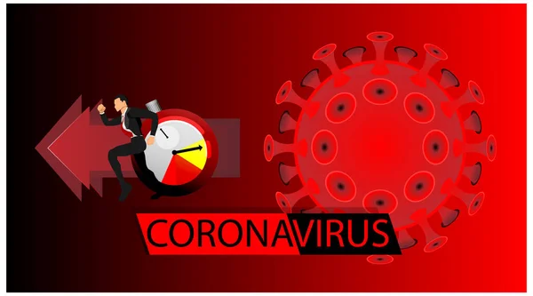 Coronavirus Banner Awareness Alert Spread Disease Symptoms Preventive Measures Corona — Stock vektor