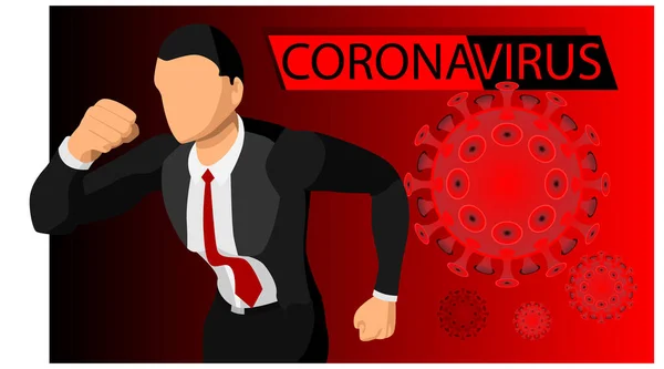 Coronavirus Banner Awareness Alert Spread Disease Symptoms Preventive Measures Corona — Stockvektor