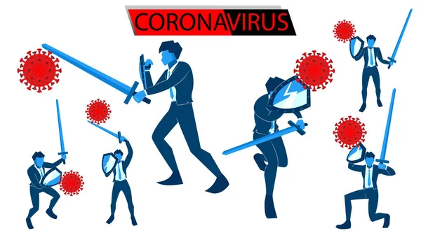 Coronavirus Banner Awareness Alert Spread Disease Symptoms Preventive Measures Corona lizenzfreie Stockvektoren