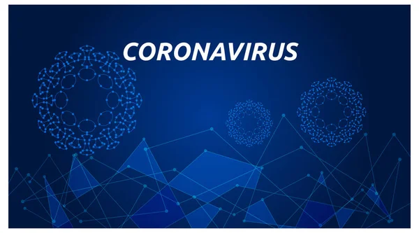 Modello Titolo Web Circa Virus Corona Tecnologia Stile Moderno Vettore — Vettoriale Stock