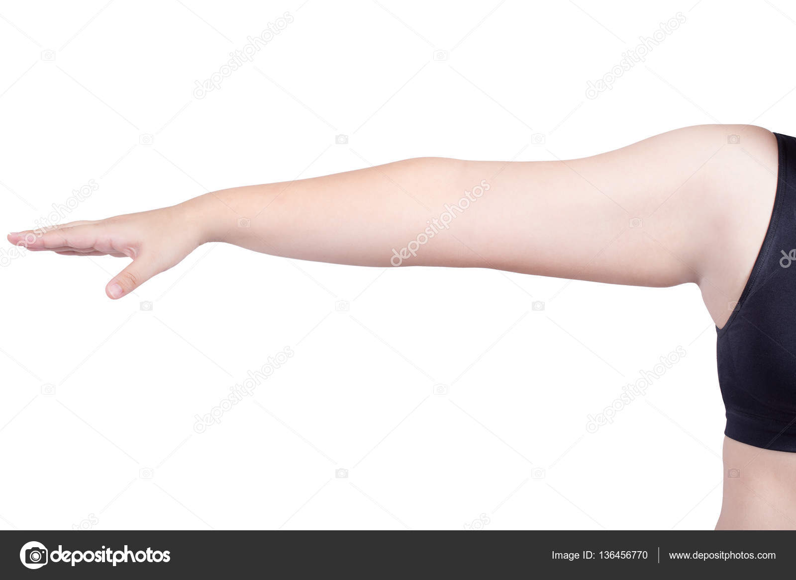 Fat woman surgery mark arm cut body fat plastic surgery