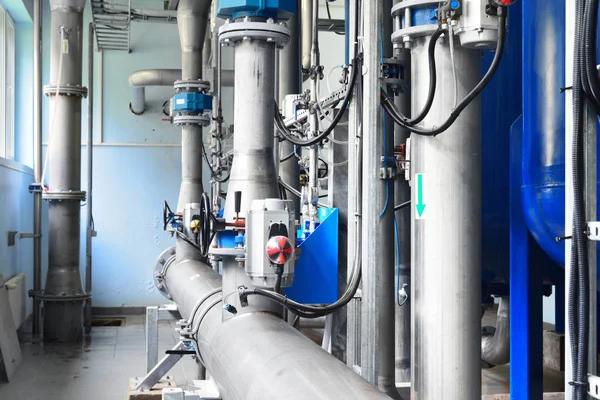 Industrial water treatment and boiler room — Stock Photo, Image