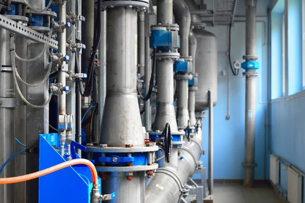 Industrial water treatment and boiler room — Stock Photo, Image