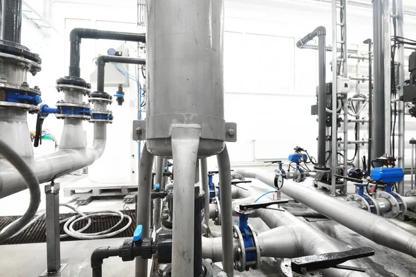 Industrial water treatment and boiler room — Stock Photo, Image