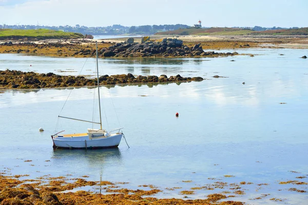 Yacht à marée basse — Photo