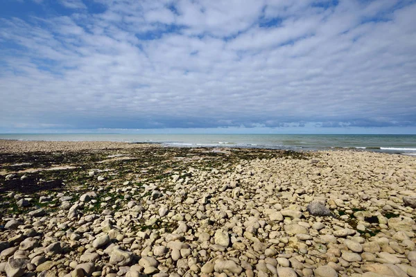 D-Day aterrizaje vista a la playa en Normandía — Foto de Stock