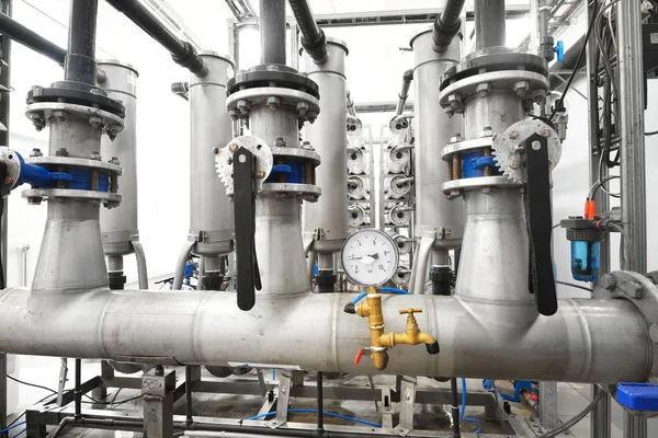 Industrial water treatment and boiler room — Stock Photo, Image
