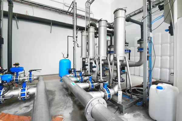 Industrial water treatment and boiler room — Stock Photo, Image