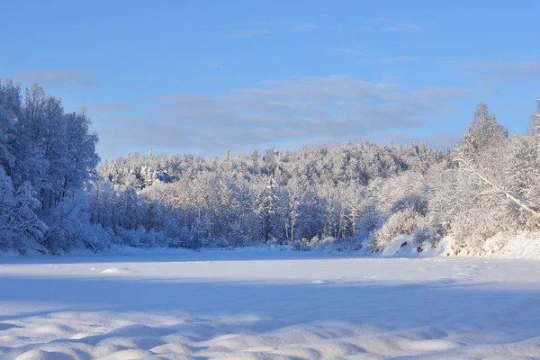 Frozen Gauja river view — Stock Photo, Image