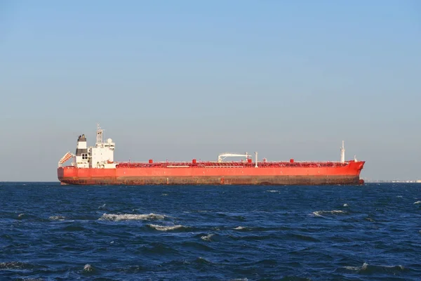 Cargo tanker ship sailing in sea Royalty Free Stock Photos