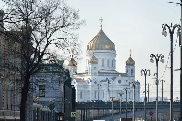 Widok na katedrę Chrystusa Zbawiciela w Moskwie — Zdjęcie stockowe