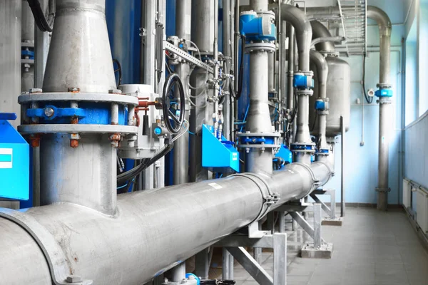 Industrial water treatment and boiler room — Stock Photo, Image