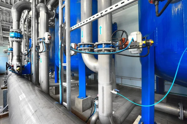 Industrial water treatment and boiler room — Stock Photo, Image