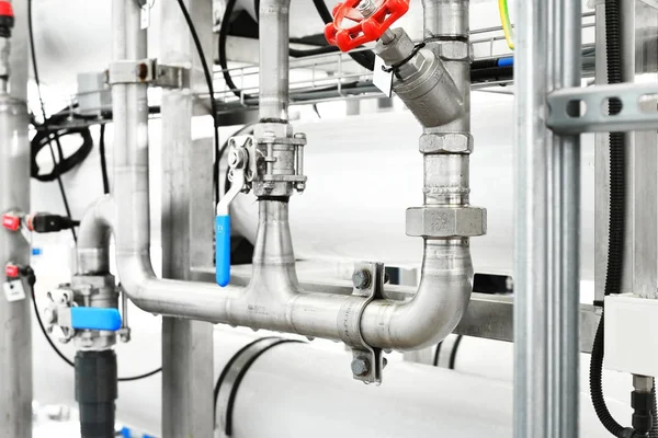 Industrial water treatment and boiler room — Stock Photo, Image