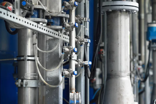 Tratamento de água industrial e sala de caldeira — Fotografia de Stock