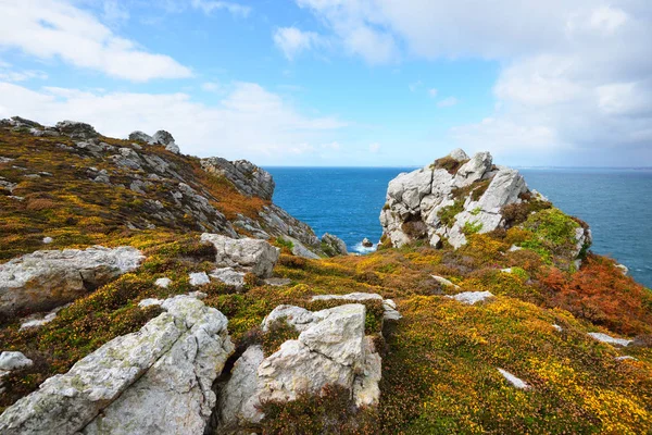 Bir okyanus plaj Pointe de Toulinguet görünümünü 