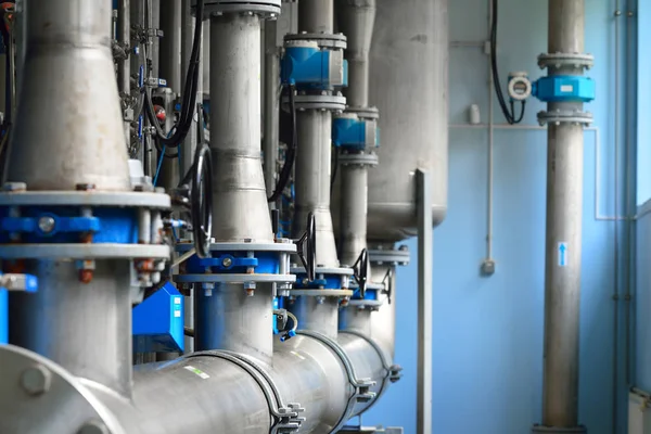 Industrielle Wasseraufbereitung und Heizraum — Stockfoto