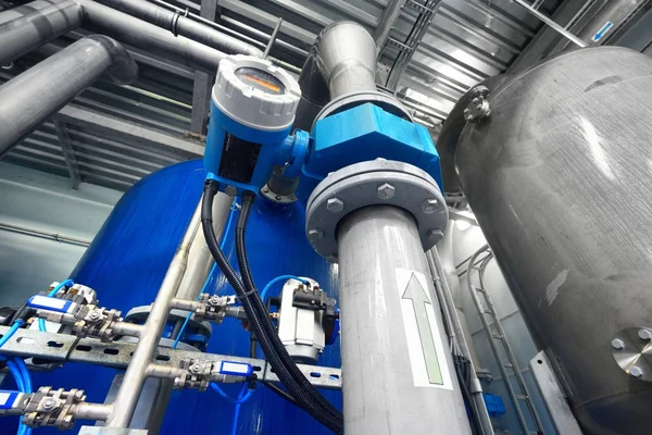 Industrial water treatment and boiler room — Stock Photo, Image