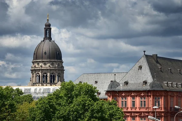 Widok Stare Miasto Mainz Niemcy — Zdjęcie stockowe