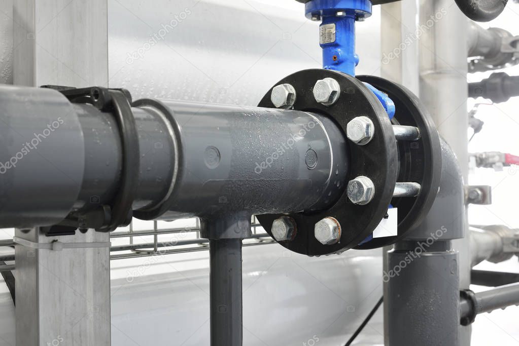 industrial water treatment and boiler room